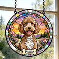 Personalized Pet Memorial | Custom Pet Stained Glass Portrait  & Suncatcher Style Artwork | Handmade-Look Pet Window Art | Sparky's Pet Art (Copy) (Copy)