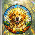 Custom Pet Stained Glass Portrait | Personalized Pet Memorial & Suncatcher Style Artwork | Handmade-Look Pet Window Art | Sparky's Pet Art (Copy) (Copy)