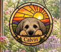Custom Pet Stained Glass Portrait | Personalized Pet Memorial & Suncatcher Style Artwork | Handmade-Look Pet Window Art | Sparky's Pet Art