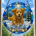 Personalized Pet Memorial Gift | Stained Glass from Your Photo | Custom Dog Portrait Suncatcher | Rainbow Bridge Gift