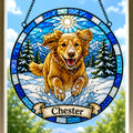 Personalized Pet Memorial Gift | Stained Glass from Your Photo | Custom Dog Portrait Suncatcher | Rainbow Bridge Gift