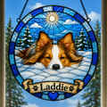 Rainbow Bridge Gift, Personalized Pet Memorial Gift | Custom Dog Portrait Suncatcher —  Stained Glass from Your Photo