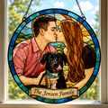 Personalized Stained Glass from Your Photo | Custom Family Pet Portrait Suncatcher